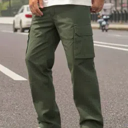 buda jeans co Men Relaxed Fit Flat-Front Cargo Pants image 2