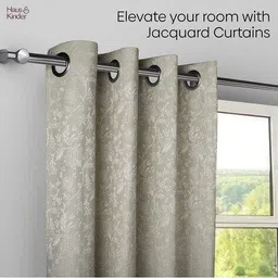 haus & kinder Frosted Garden Jacquard Door Curtains image 2