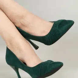 flat n heels Women Pointed-Toe Pumps with Bow Accent image 2