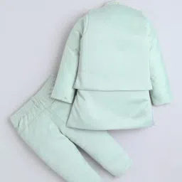 fourfolds Boys Embellished Sherwani Set with Jacket image 2