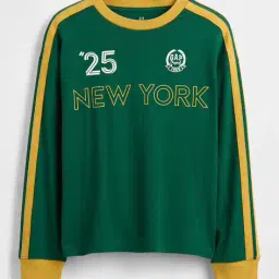 gap kids Boys Printed Relaxed Fit Crew-Neck T-Shirt image 2