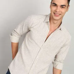 buda jeans co Men Striped Regular Fit Shirt image 2