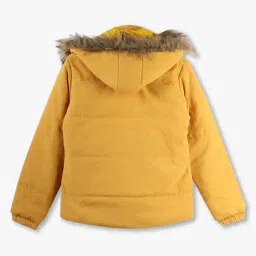 fort collins Girls Zip-Front Puffer Jacket with Detachable Hood image 2