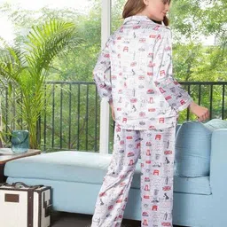 jade & julie Women Printed Shirt & Pyjamas Set image 2