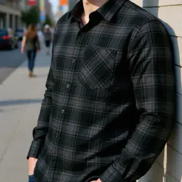 buda jeans co Men Checked Regular Fit Shirt with Patch Pocket image 2