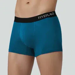 fiveflag Pack of 2 Men Typographic Print Trunks with Elasticated Waist image 2