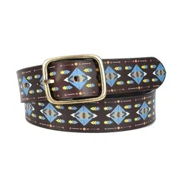 celtic Men Block Print Genuine Leather Belt image 2