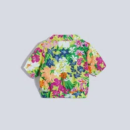 hopscotch Girls Floral Print Pants with Top image 2