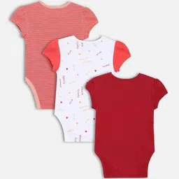mini klub Pack of 3 Striped Round-Neck Bodysuits image 2
