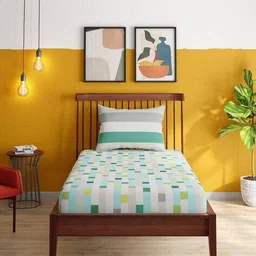 portico 152 TC Single Size Bedsheet with Pillow Cover image 2