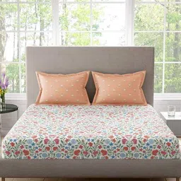 portico 144 TC Printed Double Bedsheet with Pillow Covers image 2