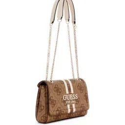 guess Logo Printed Noelle Convertible Flap Crossbody Bag image 2