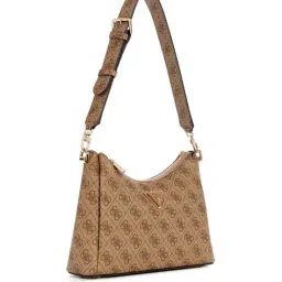 guess Logo Print Meridian Shoulder Bag image 2
