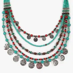 yousta Women Silver-Plated Layered Necklace with Charm image 2