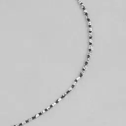 zavya Sterling Silver Radiant Charms Beaded Anklet image 2
