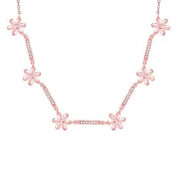 giva Rose Gold-Plated Flowery Bliss Necklace image 2