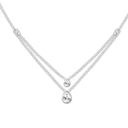 giva Sterling Silver Layered Drop Necklace image 2