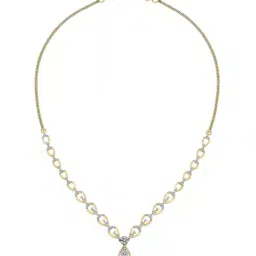 p n gadgil jewellers Women Yellow Gold & Diamond Short Necklace image 2