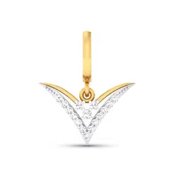 avsar Women Yellow Gold Diamond-Studded Akansha Huggie Earrings image 2