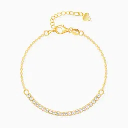 giva Women Sterling Silver Gold-Plated Zircon Joy Tennis Bracelet image 2