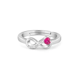 giva Women Sterling Silver Loving Eternity Adjustable Ring image 2
