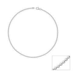 giva Girls Sterling Silver Beaded Anklets image 2