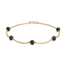 joyalukkas Women Yellow Gold Beaded Link Bracelet image 2