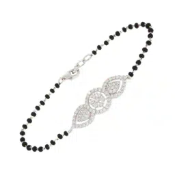 anayra Women Sterling Silver Beaded Mangalsutra Bracelet image 2