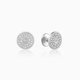giva Men Sterling Silver Eternal Zirconia Cufflinks image 2