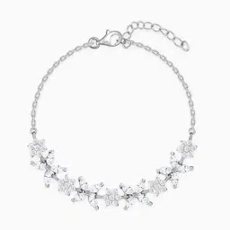 giva Women Sterling Silver Floral Bracelet image 2