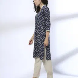 avaasa mix n' match Women Paisley Print Straight Kurta image 2