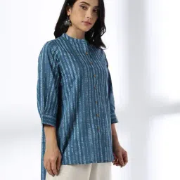 siyahi Women Striped Relaxed Fit Shirt image 2