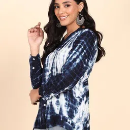 indie picks  Women Regular Fit Tie & Dye Shirt image 2