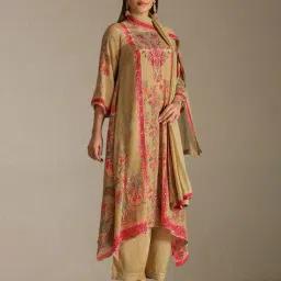 soch Women Floral Print Straight Kurta Suit Set image 2