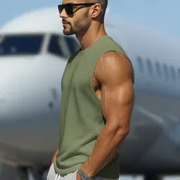 neonomad Cotton Ribbed Sleeveless Vest image 2