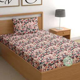 CG Homes 180 TC Cotton Single Printed Flat Bedsheet  image 2