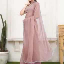 tikhi imli Women Traditional Saree With Blouse Piece image 2