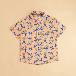 pantaloons junior Boys Typographic Regular Fit Shirt image 2