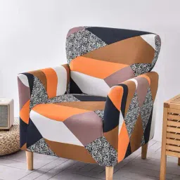 house of quirk Geometric Print Stretchable Chair Covers  image 2