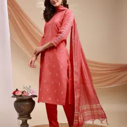 aradhna Women Embroidered Straight Kurta Suit Set  image 2