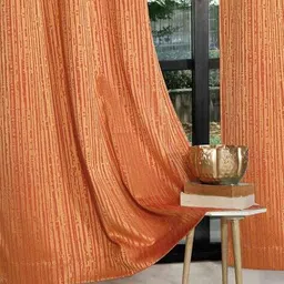 rosarahome Pack of 2 Jacquard Room Darkening Door Curtains image 2