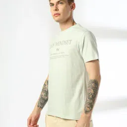 dnmx Men Typographic Print Regular Fit Crew-Neck T-Shirt image 2