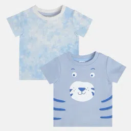 miniklub Boys Pack of 2 Printed Round-Neck T-Shirts image 2