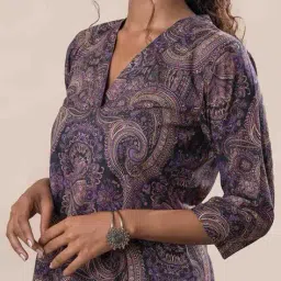 svaraa Women Paisley Print A-Line Kurta image 2