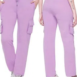 white moon Women Straight Track Pants with Insert Pockets image 2