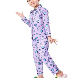 burbn Girls Cotton Graphic Nightwear Set image 2