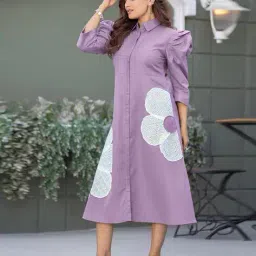 svaraa Women Patch-work A-line Dress image 2