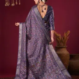 ri-wah Women Ethnic Design Traditional Saree with Blouse Piece           image 2