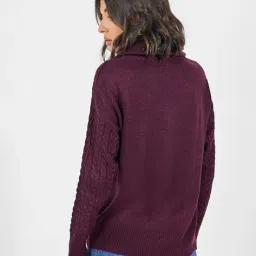 styli Women Self-design Pullover image 2