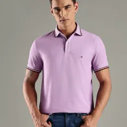 tommy hilfiger Men Regular Fit Polo T-Shirt with Contrast Tipping image 2